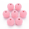 Rubberized Style Acrylic Beads MACR-T042-04B-01C-1