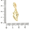 Brass Micro Pave Clear Cubic Zirconia Sea Animal European Dangle Charms LS-KK-B159-04G-04-3