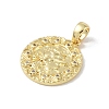 Brass Micro Pave Clear Cubic Zirconia Pendants KK-P273-15A-G-2