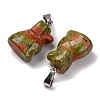 Natural Unakite Pendants G-B127-07P-06-3