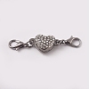 Alloy Rhinestone Magnetic Clasps ALRI-TAC0001-02B-1