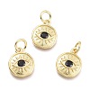 Brass Micro Pave Cubic Zirconia Pendants KK-P187-17H-G-1