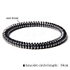 6MM Synthetic Non-magnetic Hematite Geometric Beaded Stretch Bracelets WGA5C5D-01-1