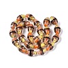 Two Tone Color Handmade Foil Glass Beads FOIL-Q001-01C-2