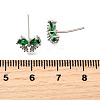 Brass Micro Pave Cubic Zirconia Stud Earrings EJEW-M103-09P-5