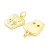 Brass Micro Pave Cubic Zirconia Pendants KK-H527-27G-2