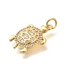 Brass Micro Pave Cubic Zirconia Pendants KK-Q040-02B-G-2