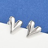 Non-Tarnish 304 Stainless Steel Heart Stud Earrings for Women X-EJEW-F300-09P-5