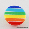 Striped Resin Cabochons X-CRES-Q094-12mm-9-2