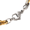 304 Stainless Steel Rope Chain Bracelets BJEW-B078-109GP-3