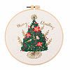 DIY Christmas Theme Embroidery Kits XMAS-PW0001-175A-1