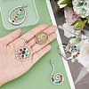   4Pcs 4 Style Chakra Gemstone Pendants G-PH0001-85-6