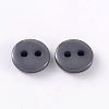 2-Hole Flat Round Resin Sewing Buttons for Costume Design BUTT-E119-18L-01-2