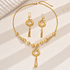 Vintage Alloy Geometric Hollow Fringe Necklace & Earrings Set for Women's Banquet PH9959-5