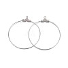 Non-Tarnish 316 Surgical Stainless Steel Hoop Earring Findings X-STAS-P238-09P-04-1