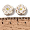 Glaze Daisy Flower Printed Porcelain Beads PR-CBA03B0-04A-3