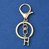 Alloy Initial Letter Charm Keychains KEYC-YW00006-08-1