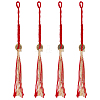 4Pcs 4 Styles Macrame Cotton Cord Hanging Ornaments HJEW-OC00276-1