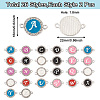 52Pcs 26 Style Alloy Enamel Links Connectors ENAM-YS0001-07-3