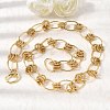 13MM Brass Oval Link Chain Necklaces NJEW-L013-02G-3