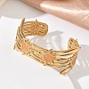 304 Stainless Steel Enamel Cuff Open Bangles for Women BJEW-F542-01G-04-2