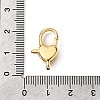 Brass Clear Cubic Zirconia Lobster Claw Clasps KK-Z078-46D-G-3
