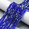 Transparent Electroplate Glass Beads Strands LS-EGLA-A039-T3mm-A06-4