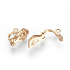 Brass Clip-on Earring Findings KK-R071-11RG-2