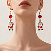 Alloy Enamel Santa Claus Dangle Earrings FS-WGCA223-01-2
