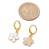 Flower Alloy Enamel Leverback Earrings & Pendant Necklaces Sets SJEW-JS01298-6