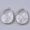 Natural Quartz Crystal Pendants X-G-T131-08J-2