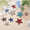 CHGCRAFT 10Pcs 10 Style Star Shape Felt Ornament Accessories DIY-CA0005-97-4