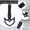 2Pcs ABS Plastic Devil Heart Rear Bumper Warning Handle Ring HJEW-SP0001-51D-6