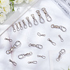 GOMAKERER 40Pcs 8 Styles Brass & 304 Stainless Steel Fishing Fast Snap Clips FIND-GO0001-20-7
