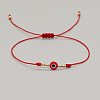 Vintage Evil Eye Miyuki Gold Beaded Braided Bracelets with Brass Beads for Women TE3709-1-1