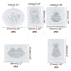 Buddhaist DIY Pendant Silicone Molds Kits DIY-OC0002-86-3