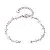 304 Stainless Steel Cross Link Chain Bracelet Making AJEW-JB01299-02-1