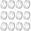 Unicraftale 12Pcs 201 Stainless Steel Grooved Finger Ring Settings STAS-UN0038-95-1