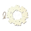 DIY Shamrock Wreath Unfinished Wooden Ornaments Blank Wooden Embellishments WOOD-C009-01-2