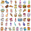 50Pcs Food PVC Self Adhesive Stickers STIC-P014-08-2