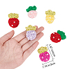 12Pcs 6 Colors Hand Crochet Wool Ornament Accessories DIY-DR0001-09-2