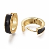 Brass Huggie Hoop Earrings EJEW-F260-05A-G-2