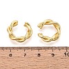 Twist C-Shaped Brass Cuff Earrings EJEW-T049-01G-4