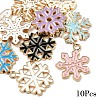 10 Styles Alloy Enamel Pendants ENAM-YW0005-16B-1