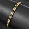 304 Stainless Steel Swirl  Link Bracelets for Women BJEW-K240-11G-1