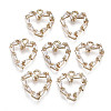 Brass Micro Pave Cubic Zirconia Charms X-KK-R111-066-1