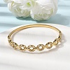 304 Stainless Steel Rhinestone Hinged Bangles for Women BJEW-B168-02C-G-2