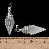 Natural Quartz Crystal Faceted Bicone Big Pendants G-Z101-03P-05-3