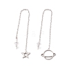 Star & Planet Asymmetrical Earrings Dangle Stud Earrings EJEW-A067-07P-1