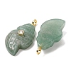 Natural Green Aventurine Carved Pendants G-H357-05G-05-3